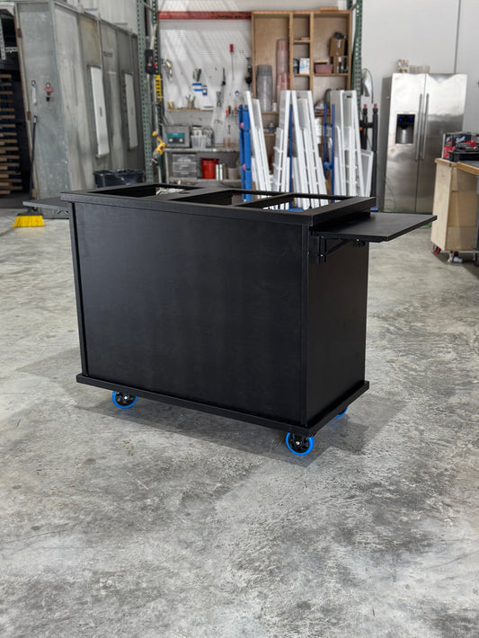 Custom Mobile Snack Cart/ Three Top Options With Inserts